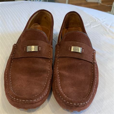 gucci brown suede drivers|gucci drivers loafers.